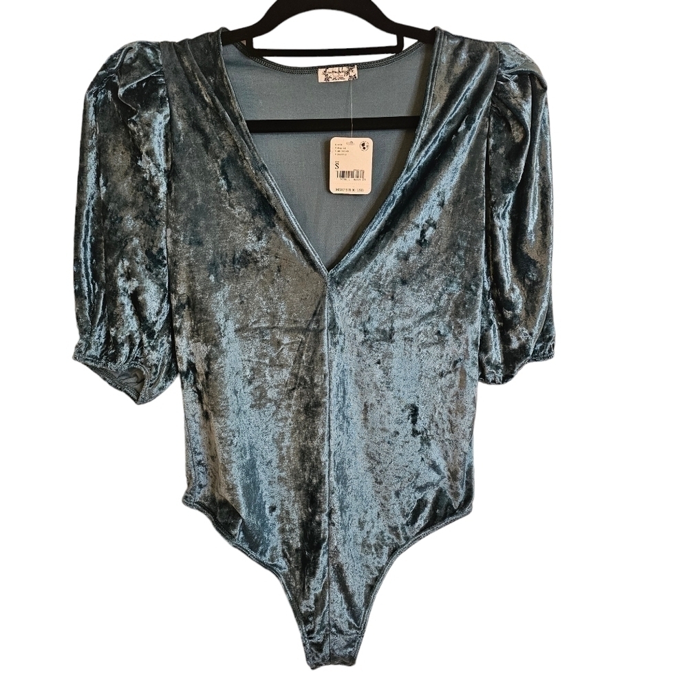 Free People Intimately NWT Don't You Wish Bodysuit in Deep Teal•Size Small•NWT - Picture 9 of 14